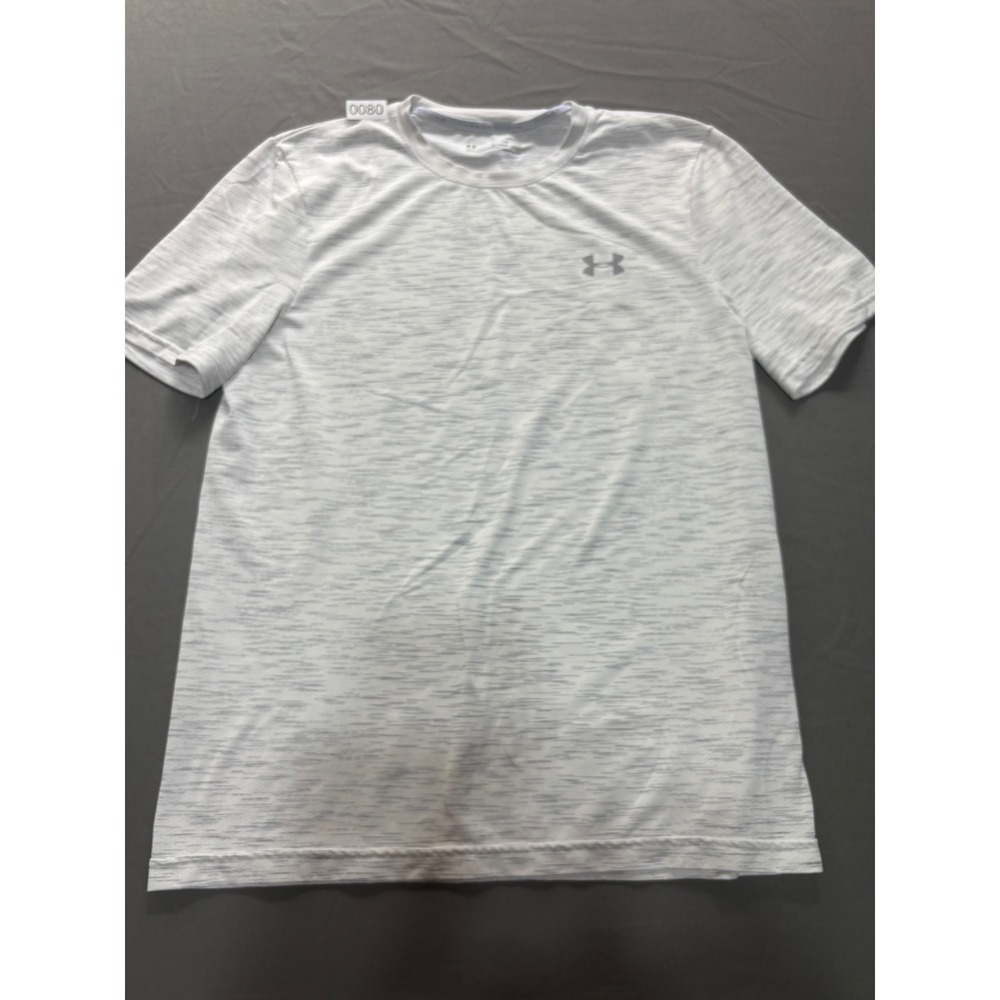 Under Armour Threadborne HeatGear Mens Large Gray White Space Dye Fitted T-Shirt